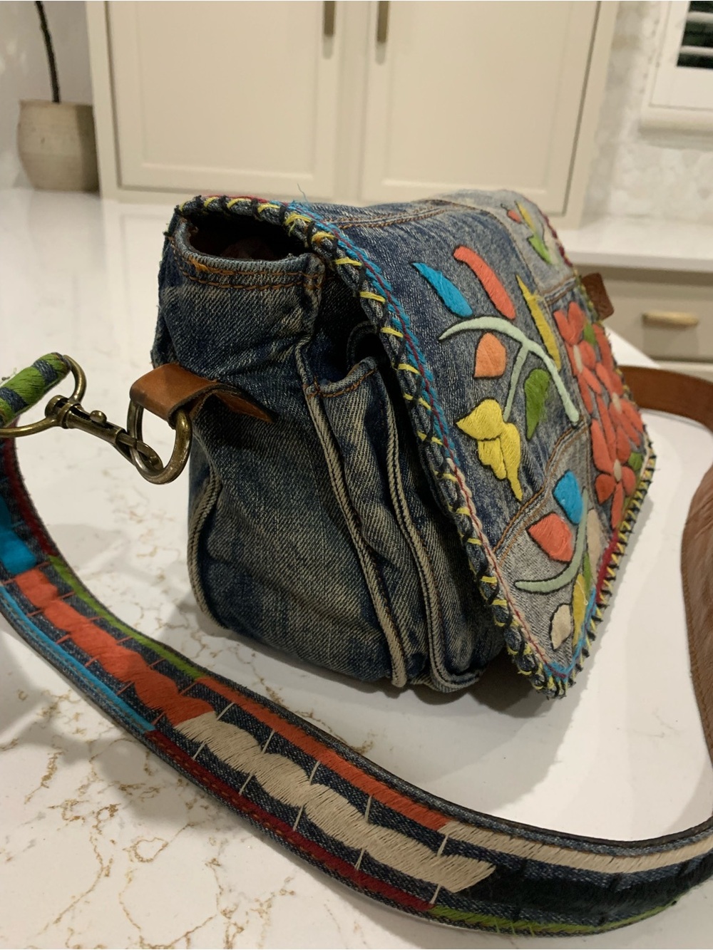 Patricia Nash Denim Floral - Multicolor
embroidered Crossbody Bag - Picture 5 of 13